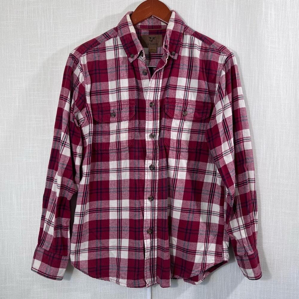 Outdoor Life Plaid Flannel Cotton Button Front Shirt Size S